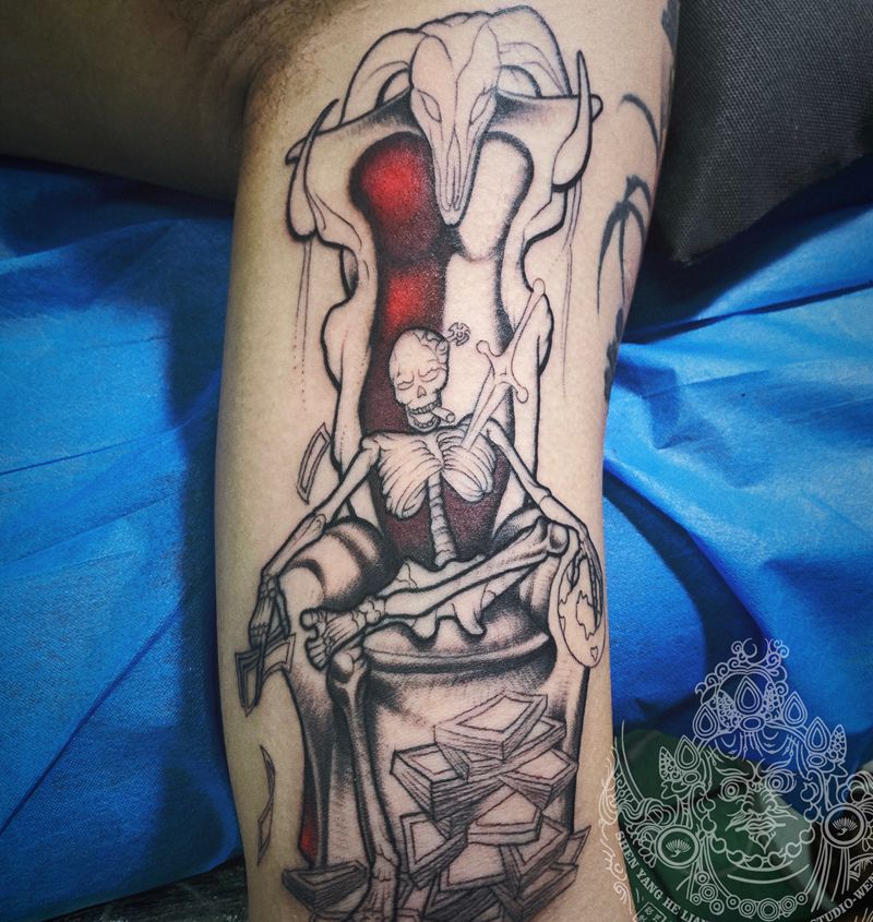 顾客自带图未完纹身图片_手臂Old School纹身图案