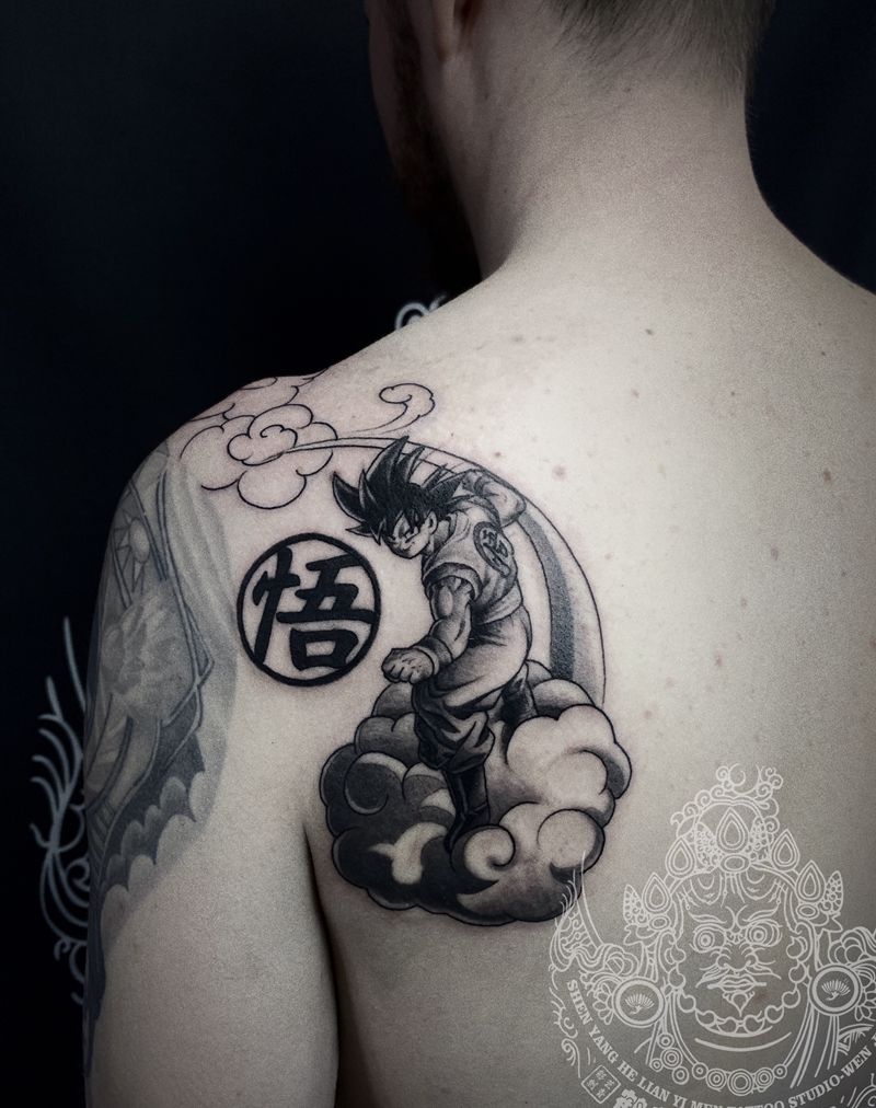 悟空纹身图片_肩部背部Old SchoolNew School纹身图案
