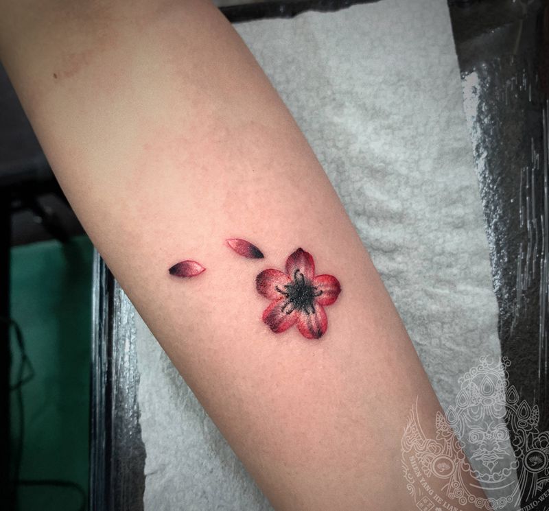 彩色小清新纹身图片_手臂水彩纹身图案