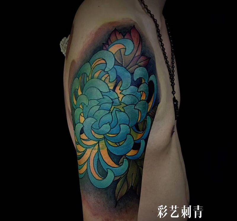 遮盖哈纹身图片_手臂新传统老传统纹身图案