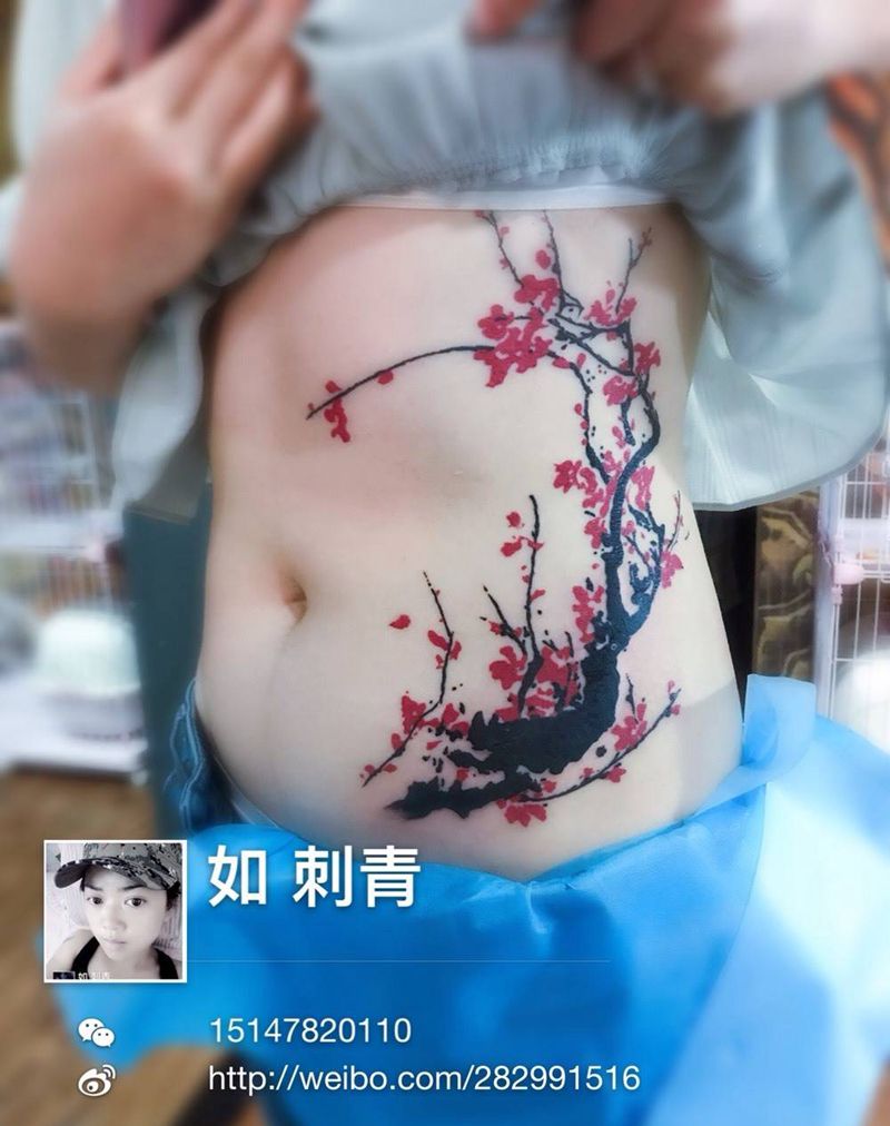 阑尾炎疤痕遮盖纹身图片