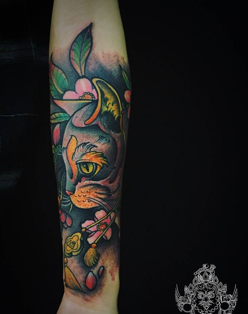 猫咪呀纹身图片