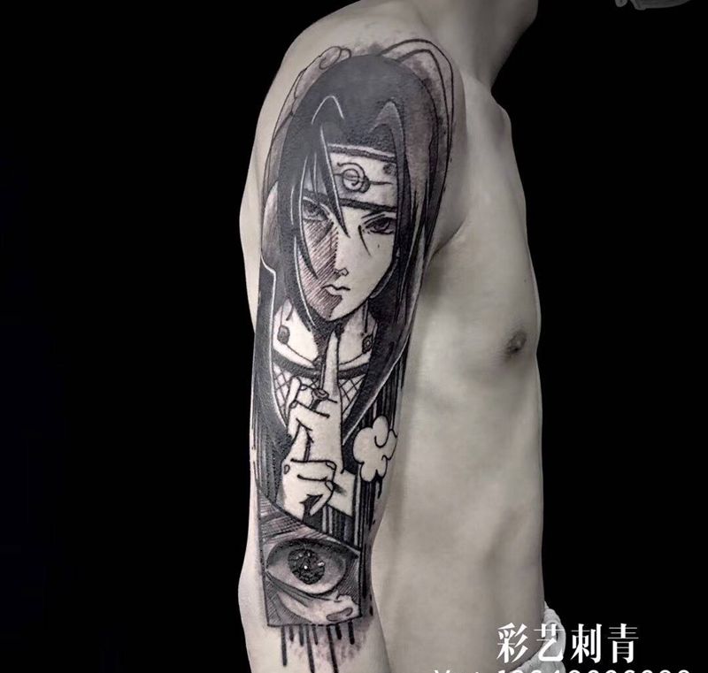 火影忍者纹身图片_手臂卡通动漫纹身图案