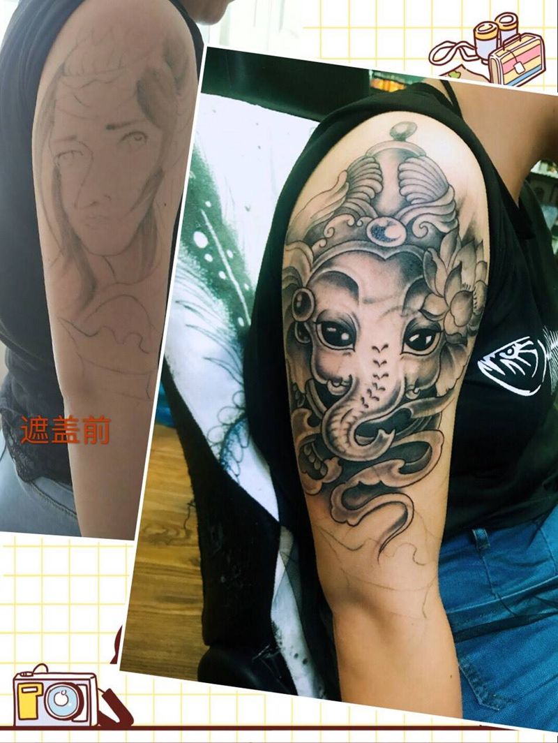 象神纹身图片