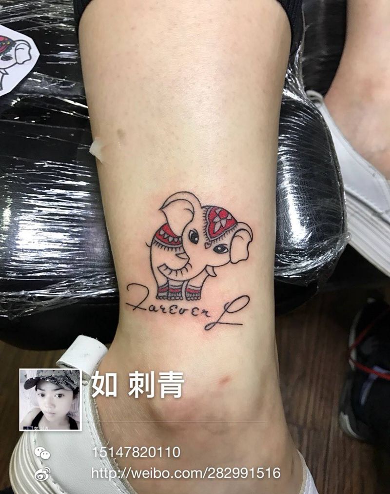 小象纹身图片