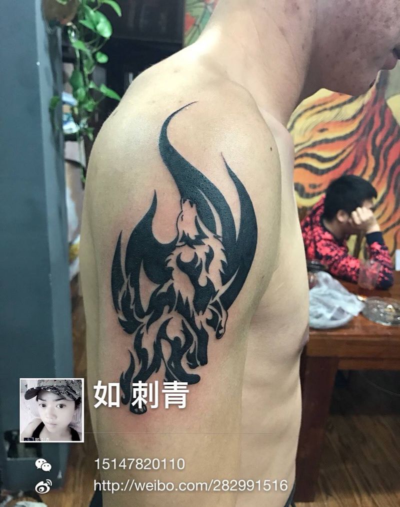 狼图腾纹身图片
