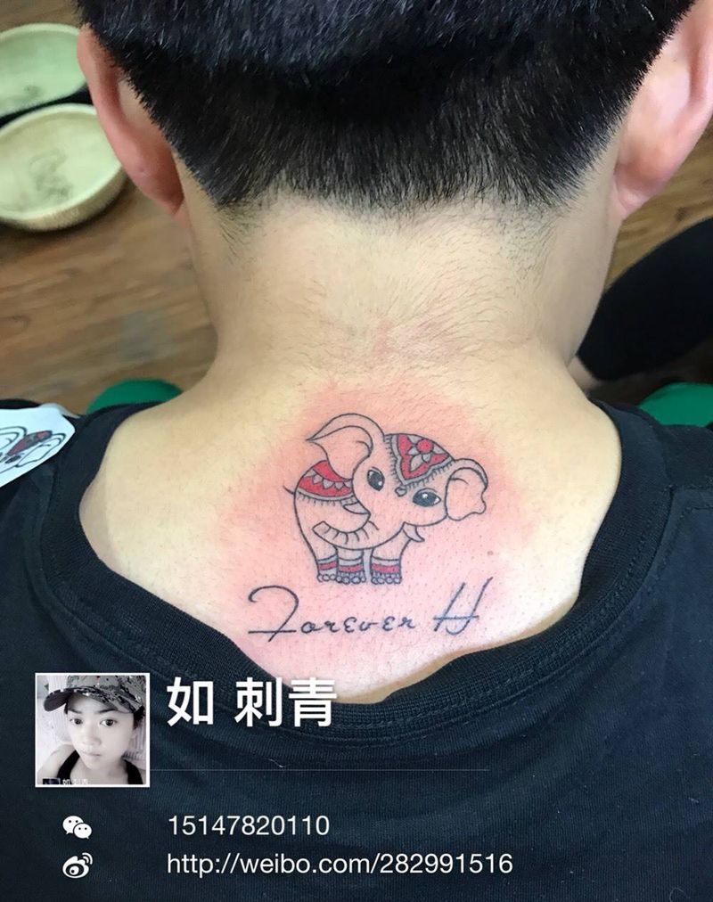 小象纹身图片