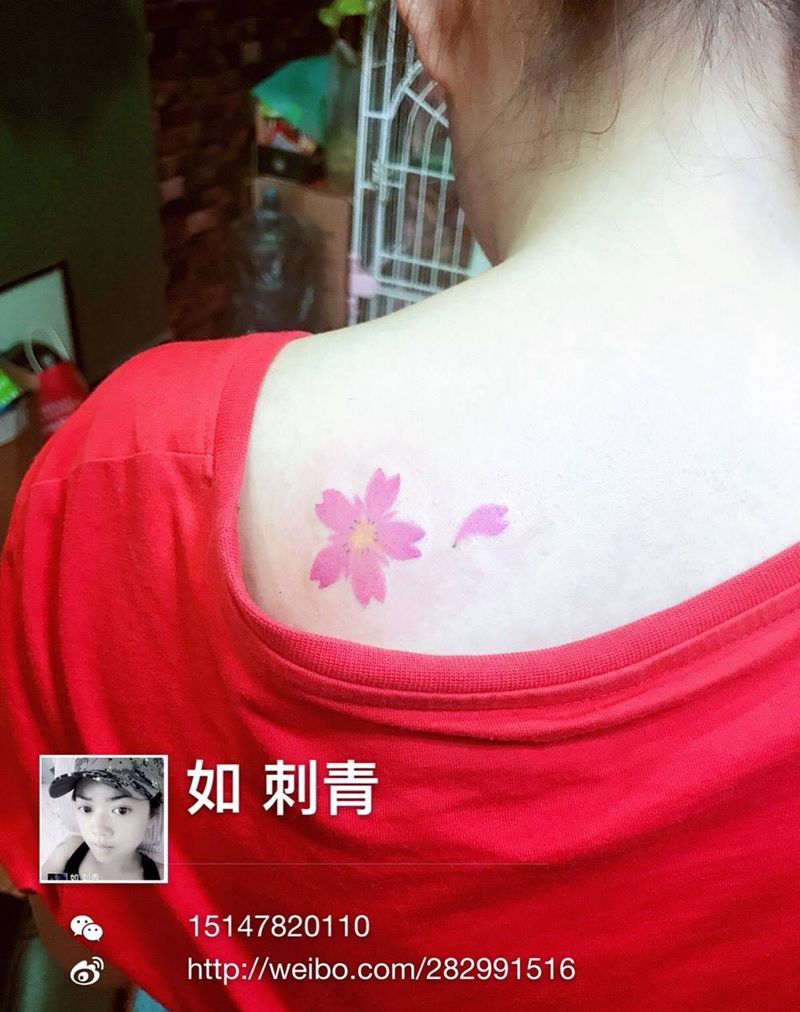樱花纹身图片