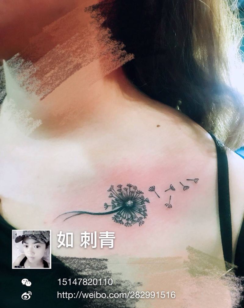 蒲公英纹身图片