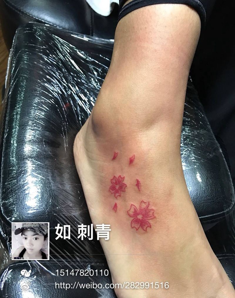 樱花纹身图片