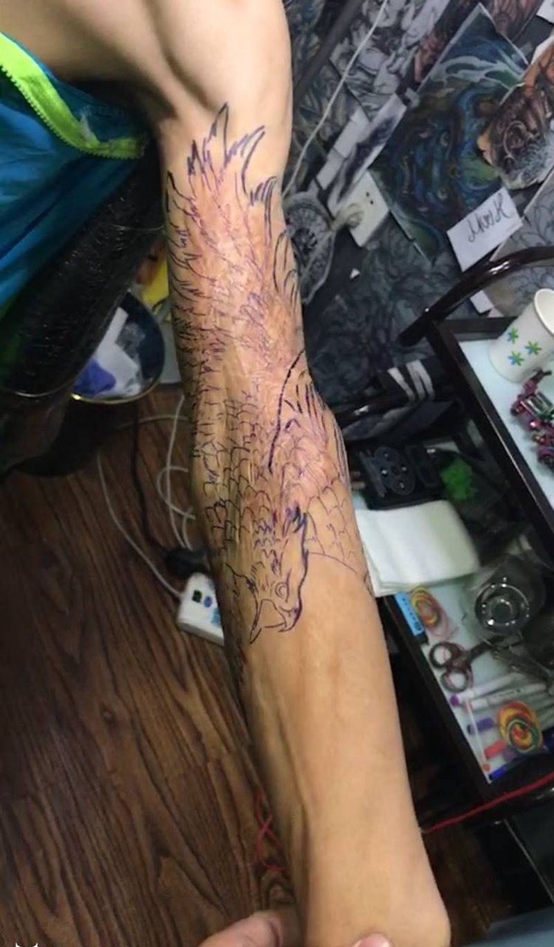 疤痕覆盖纹身图片