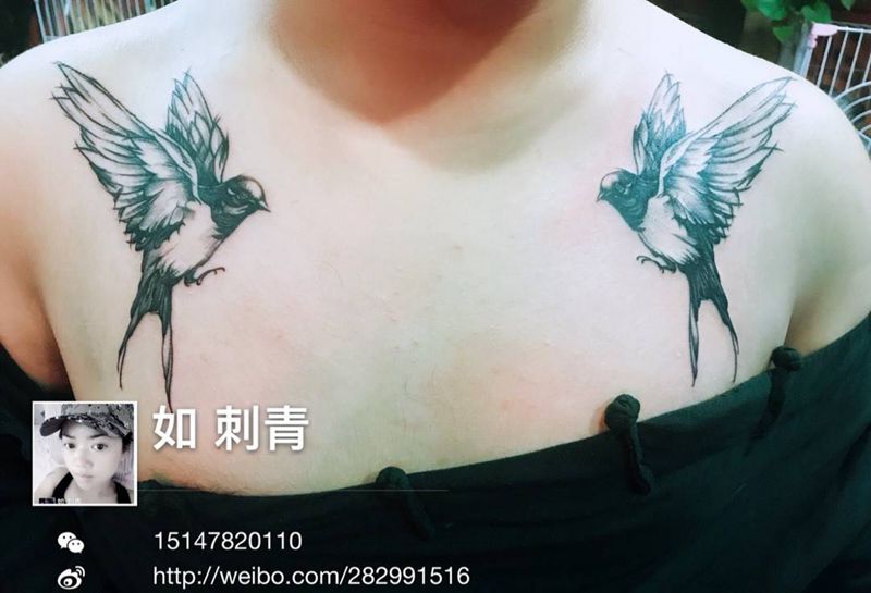 燕子纹身图片