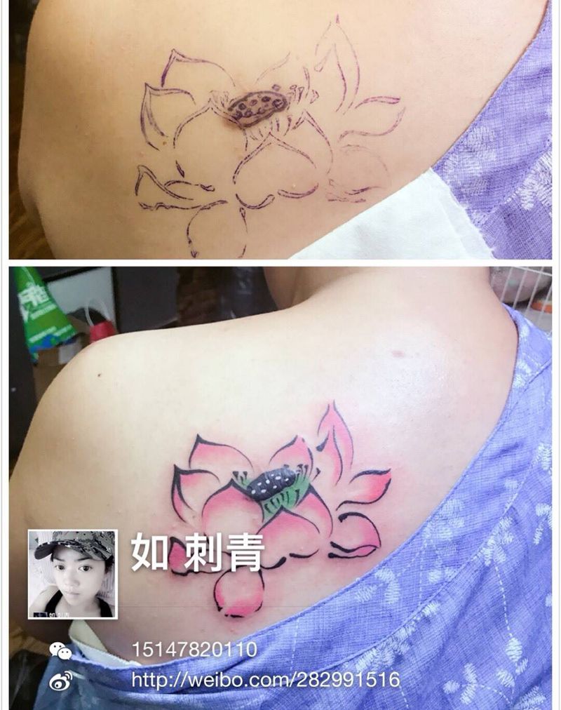 疤痕遮盖纹身图片