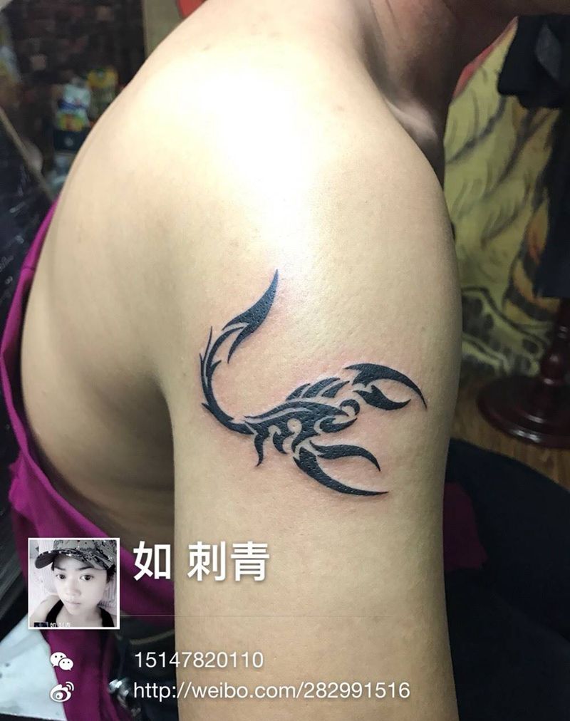 蝎子纹身图片