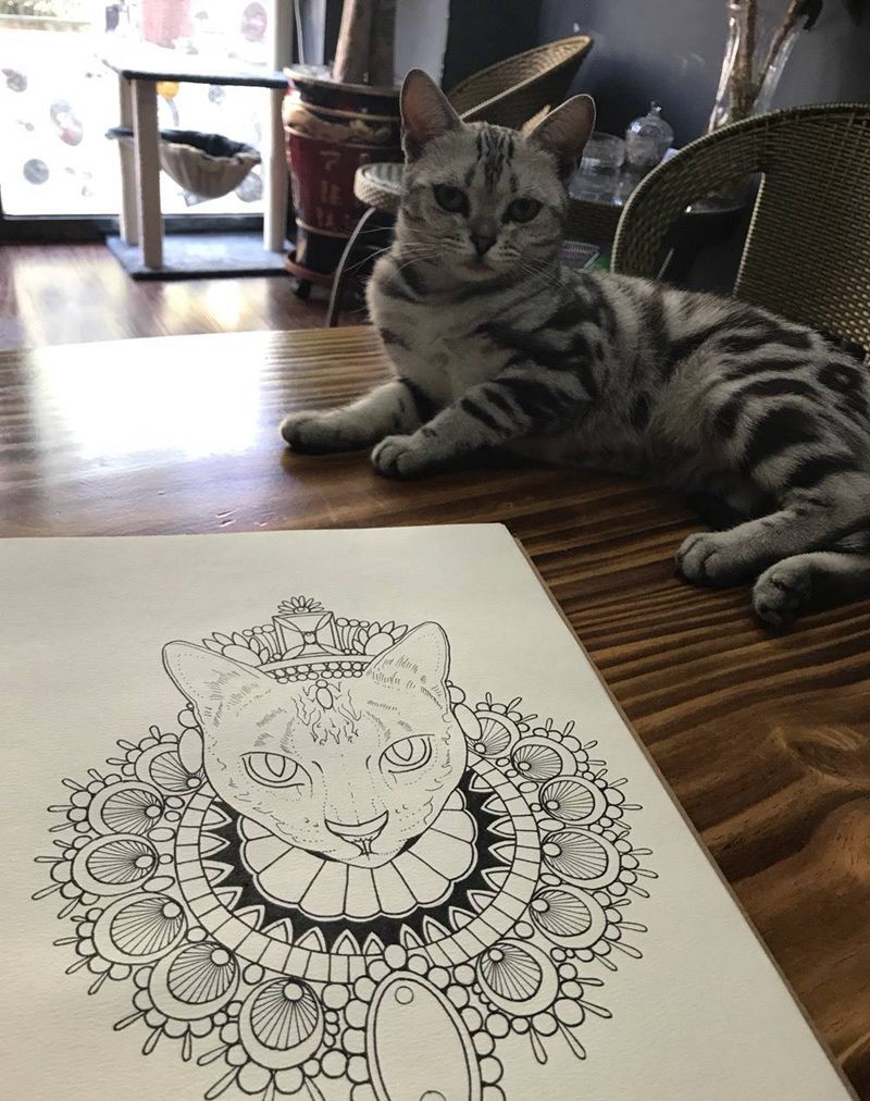 猫咪纹身图片