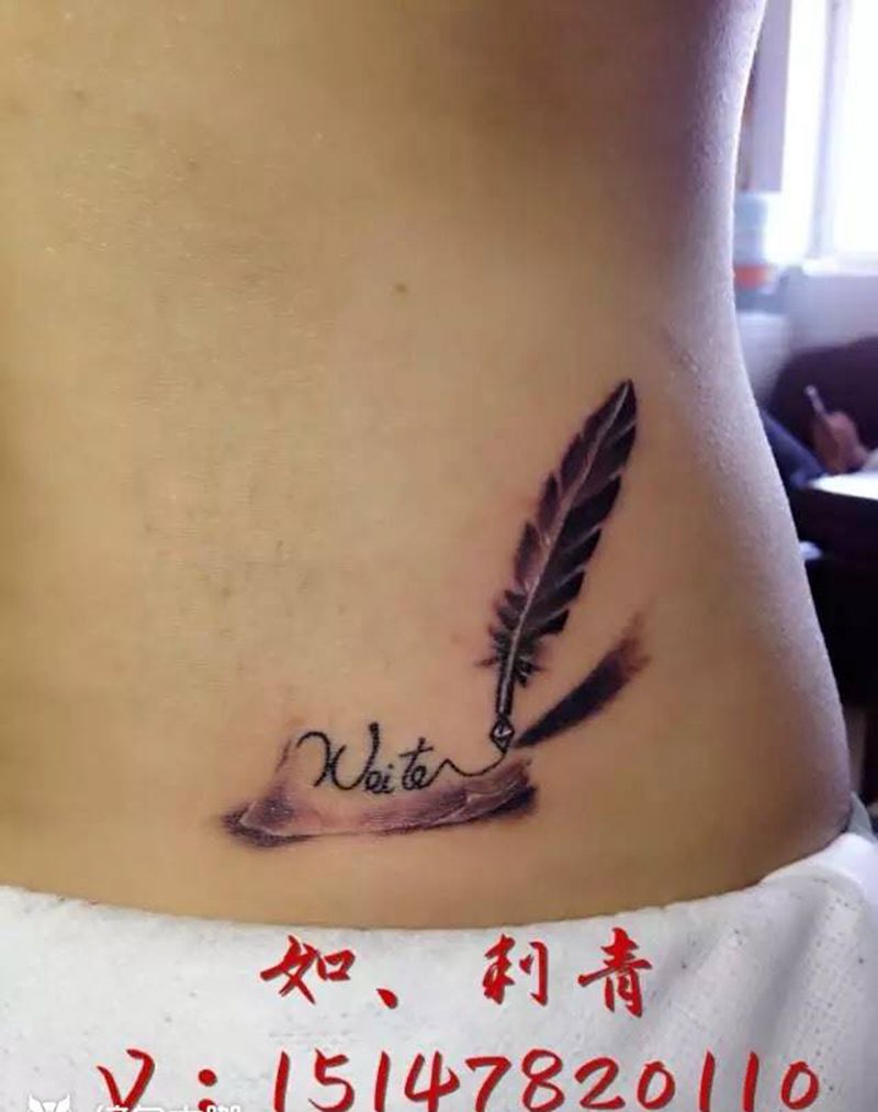 羽毛纹身图片
