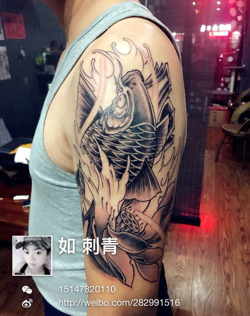 鲤鱼纹身图片