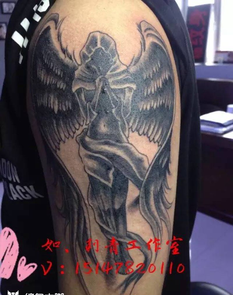 天使纹身图片