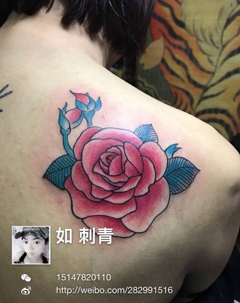 玫瑰纹身图片