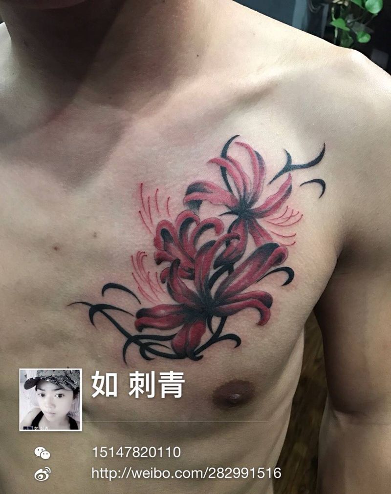 彼岸花纹身图片