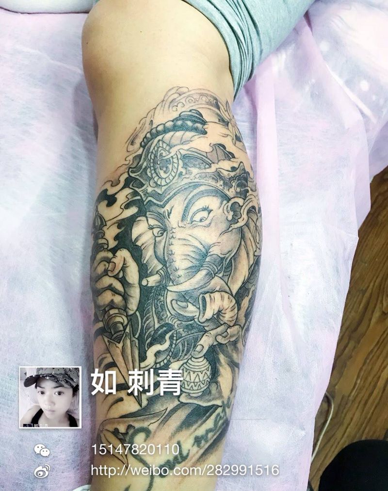 象神纹身图片