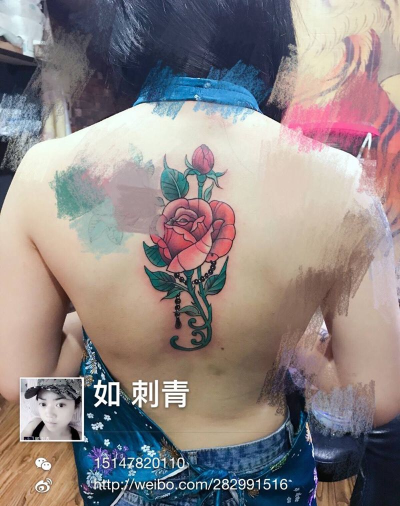 花纹身图片