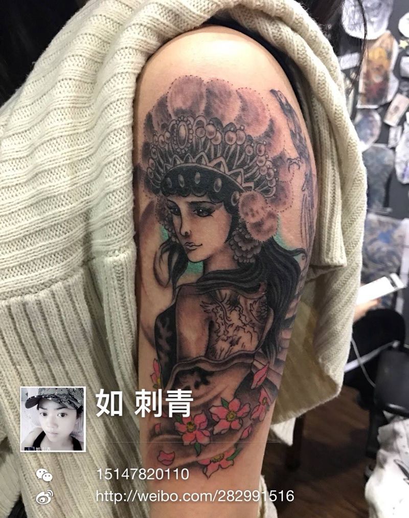花旦纹身图片