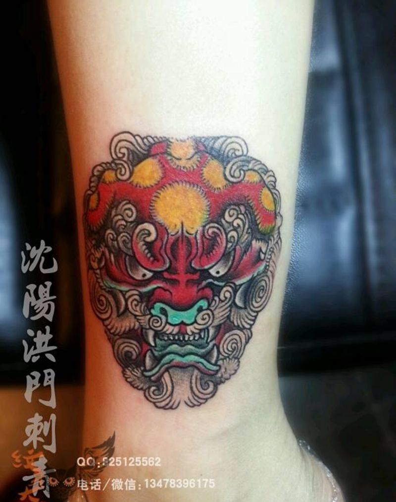 福狮纹身图片