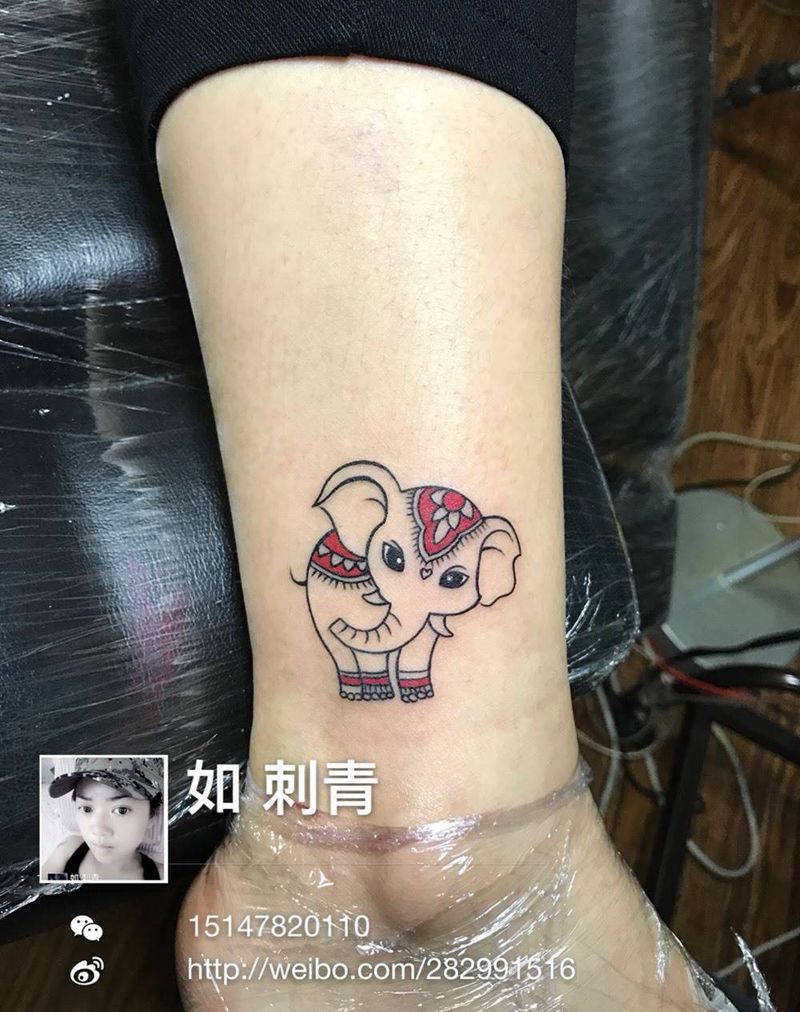 小象纹身图片