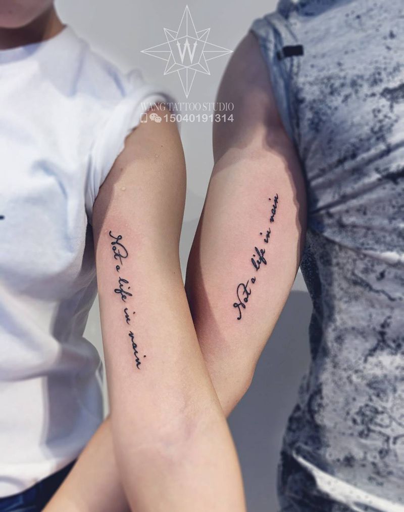 情侣英文纹身图片_成品手臂欧美字符纹身图案