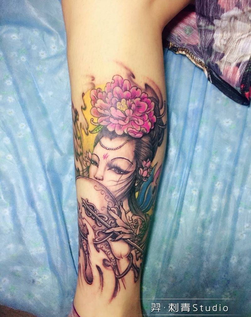 艺妓纹身图片