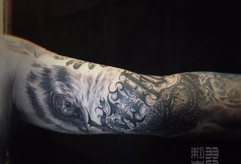 欧美花臂纹身图片