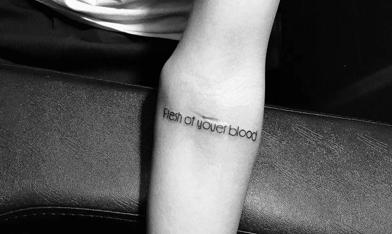 小英文纹身图片_手臂纹身图案