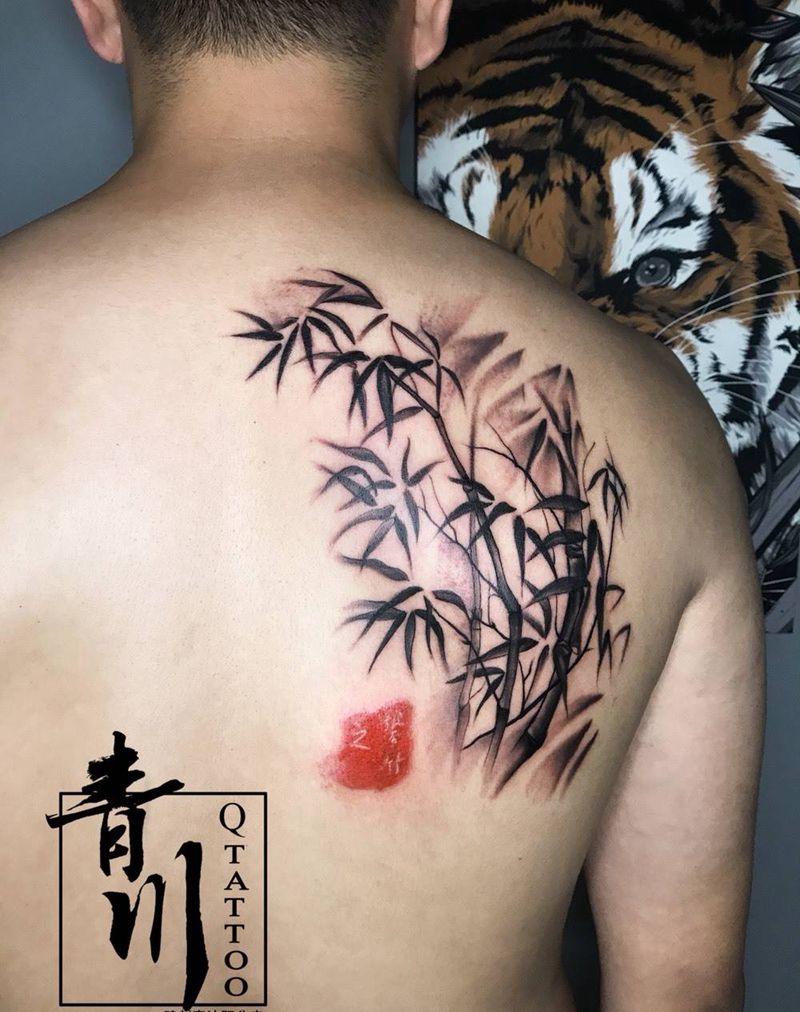 竹子纹身图片