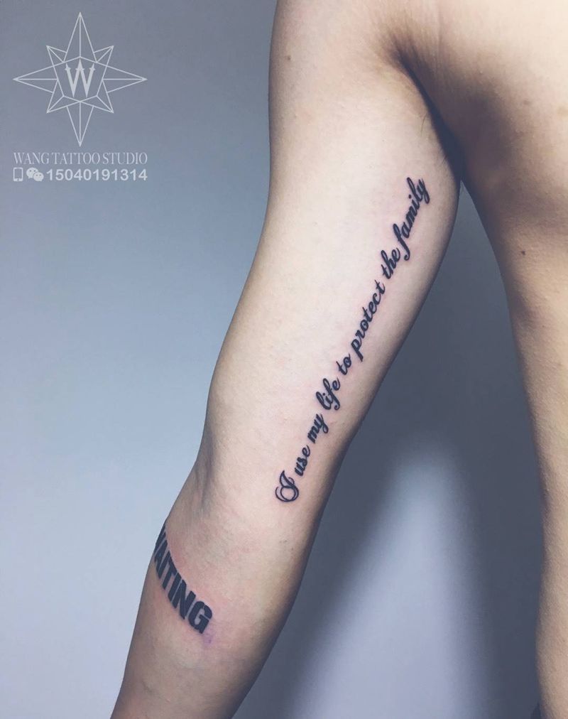 个性英文纹身图片_成品手臂欧美清新字符纹身图案