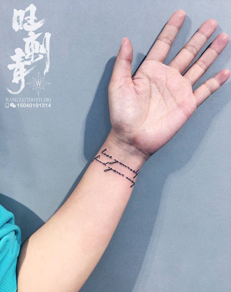 近期文字类作品纹身图片_成品手腕胸部手臂背部脚踝纹身图案