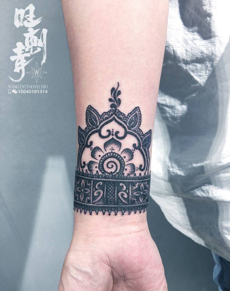 海娜花纹身图片_手臂图腾纹身图案