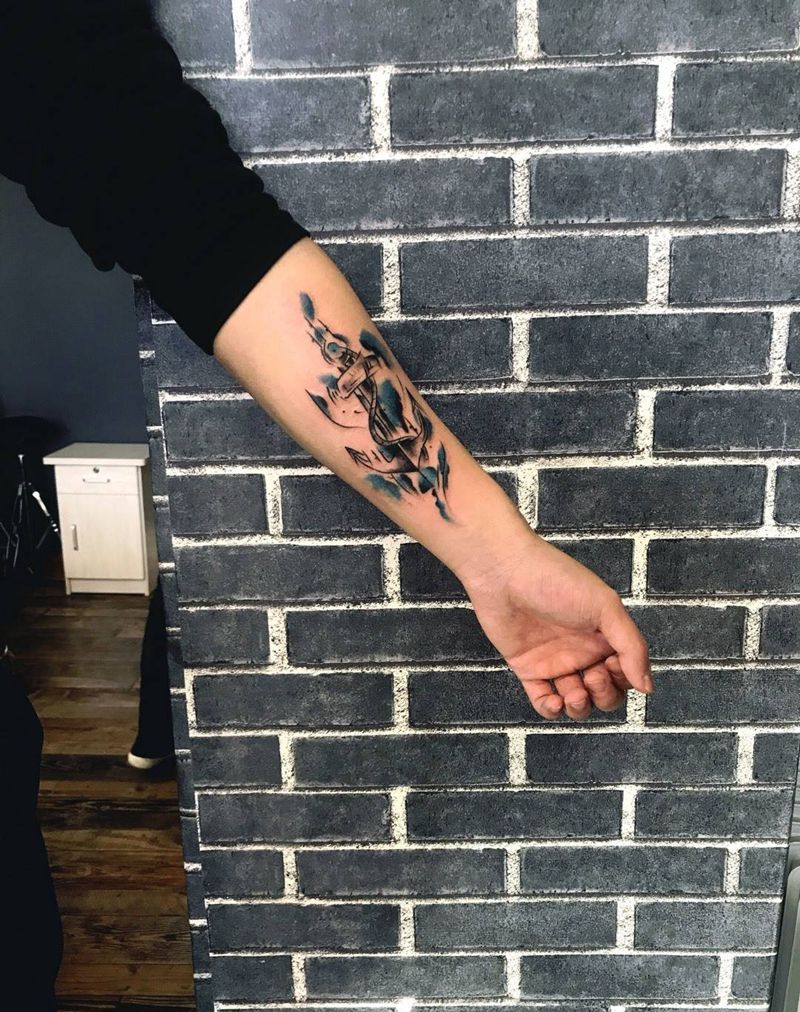 船锚纹身图片