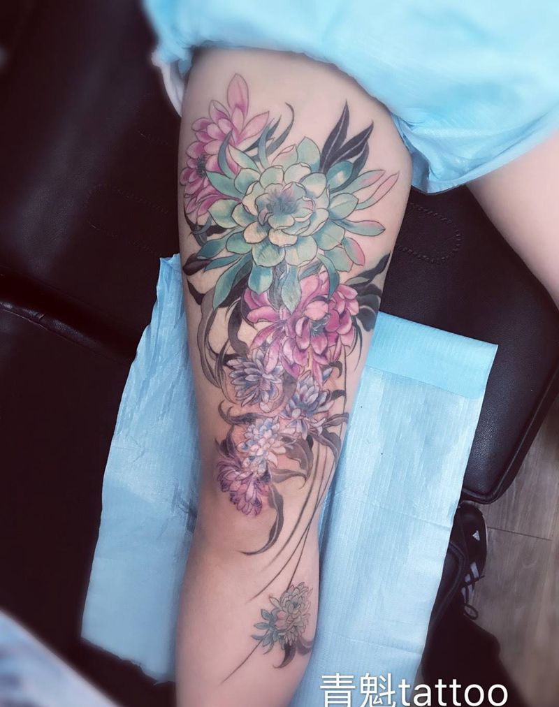 烫伤遮盖纹身图片