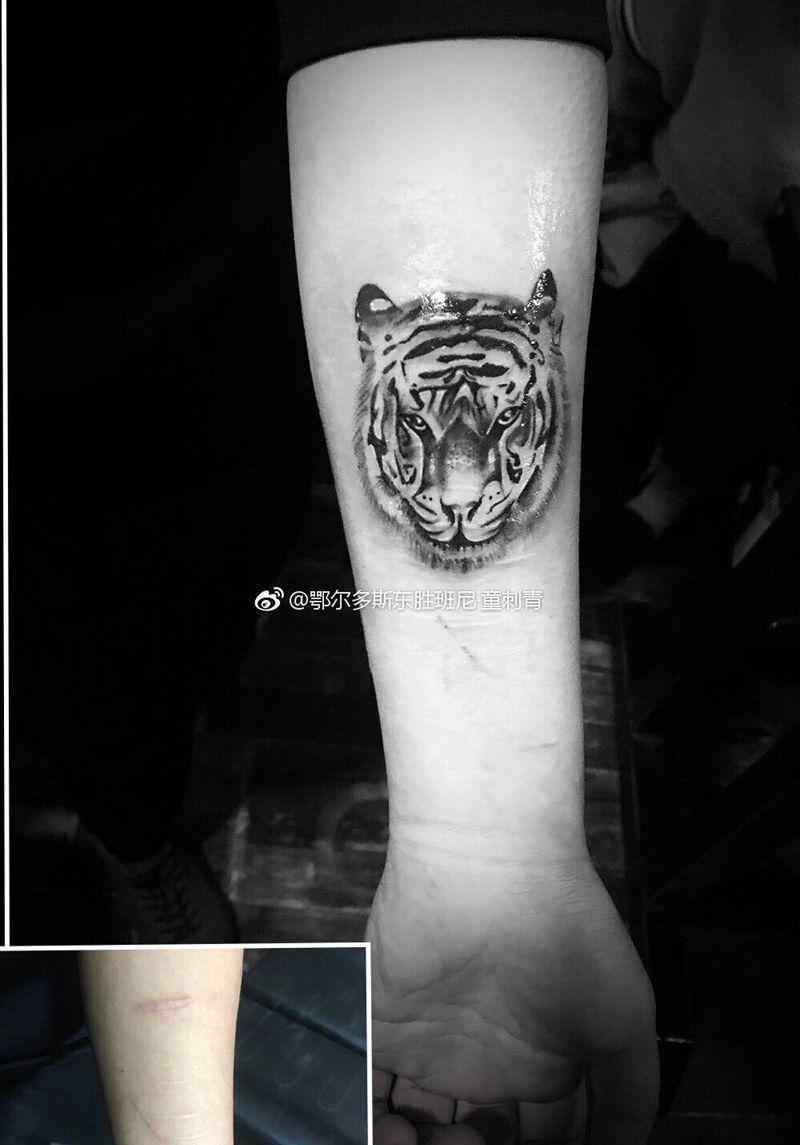 遮盖疤痕纹身图片