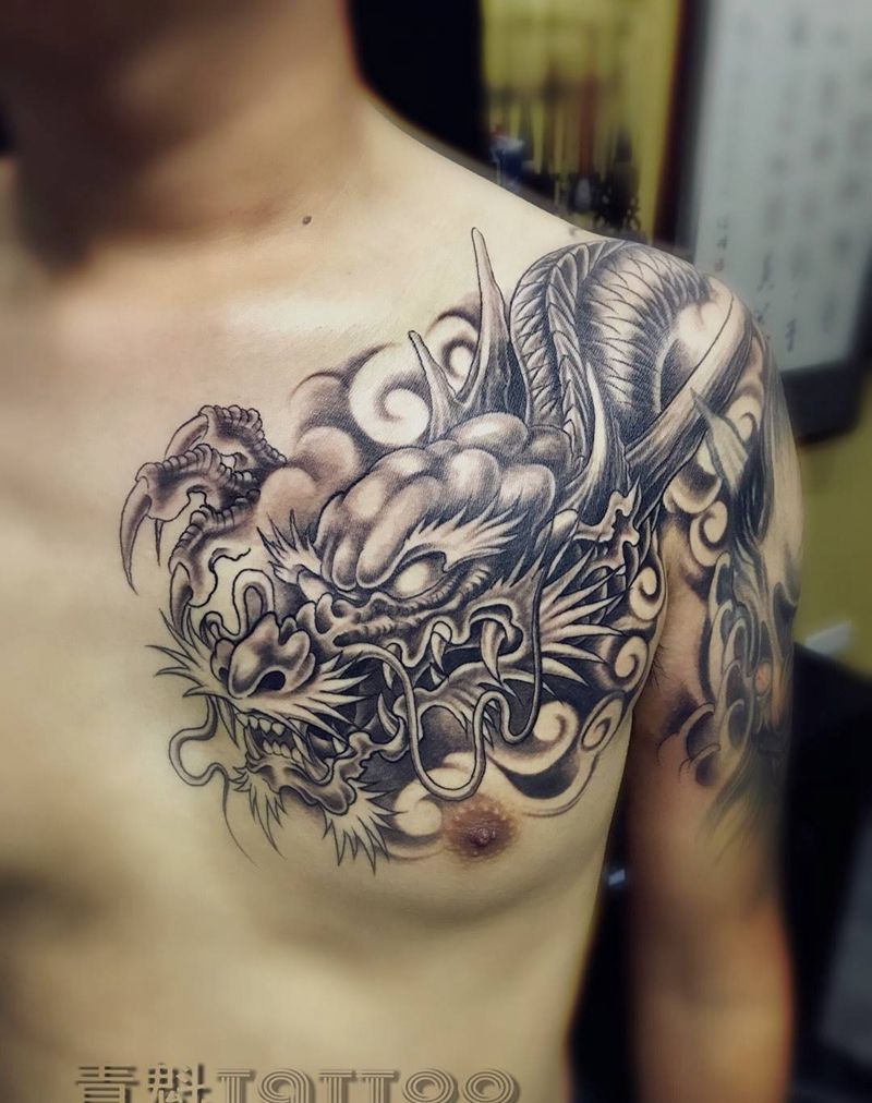 云龙纹身图片