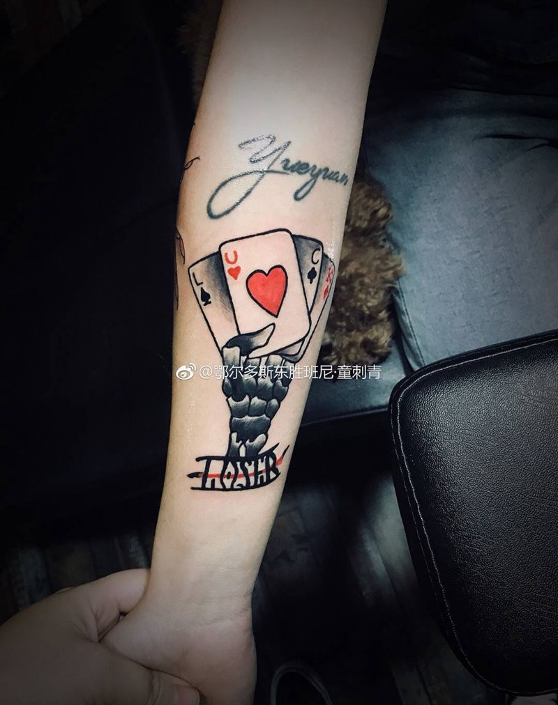 扑克纹身图片
