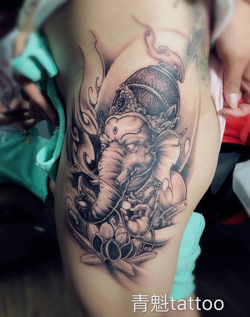 象神纹身图片
