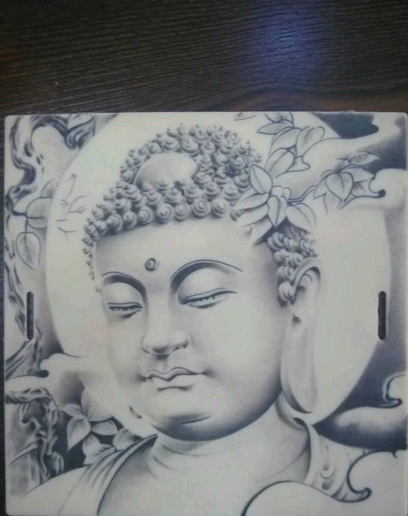 练习皮佛像纹身图片_胸部手臂腿部传统人物宗教成品手稿纹身图案