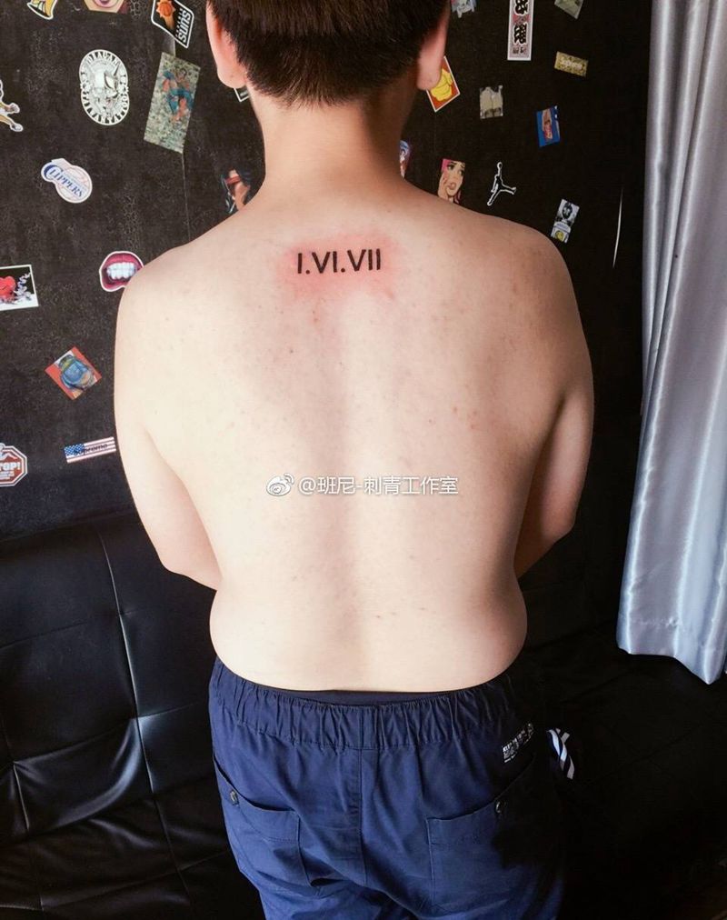 罗马数字纹身图片