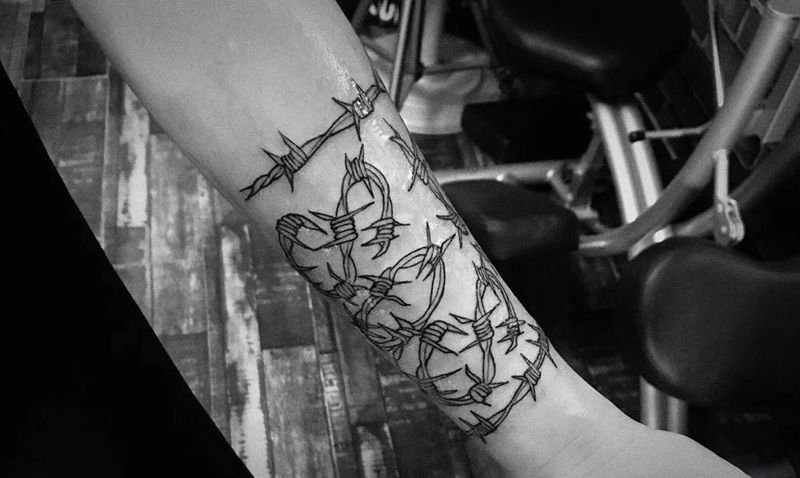 很酷的铁丝纹身图片