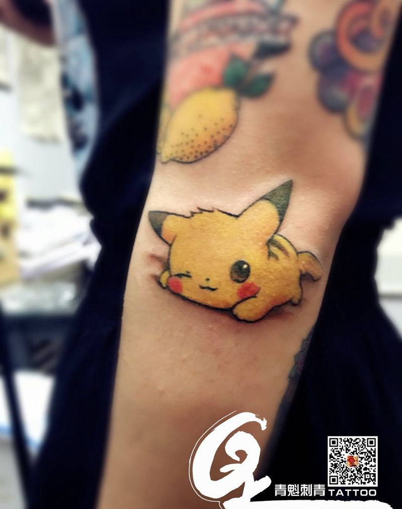 皮卡丘纹身图片