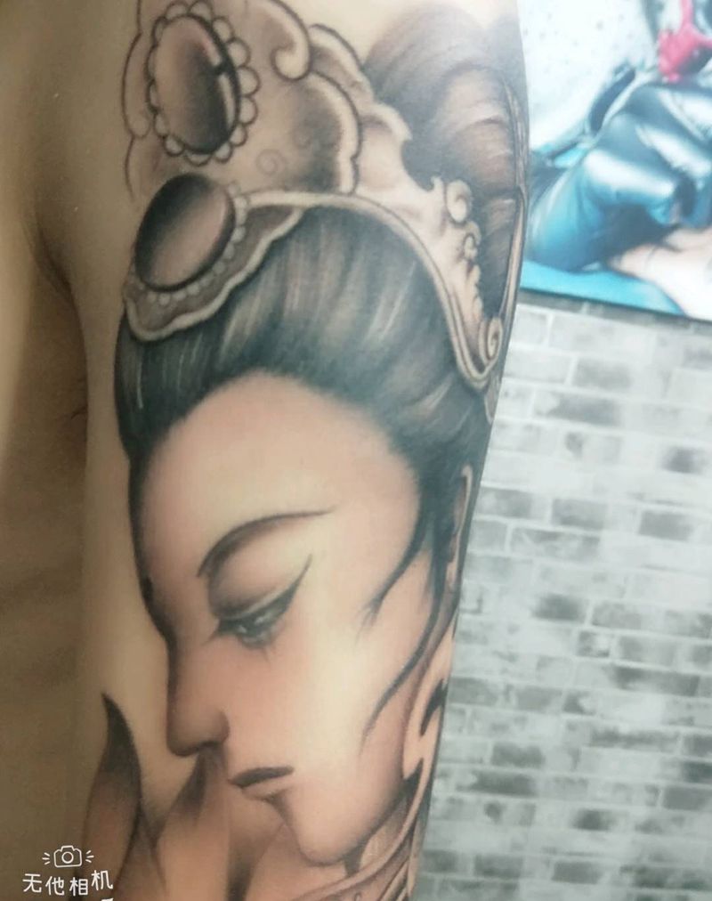 艺妓纹身图片