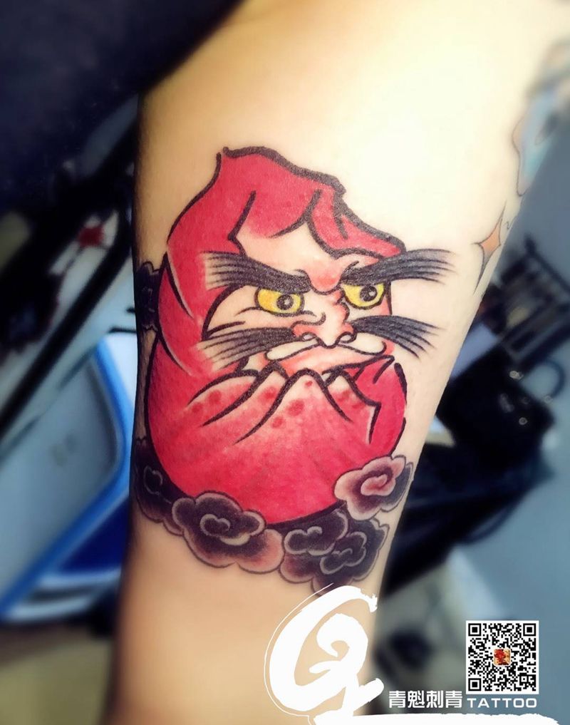 达摩蛋纹身图片