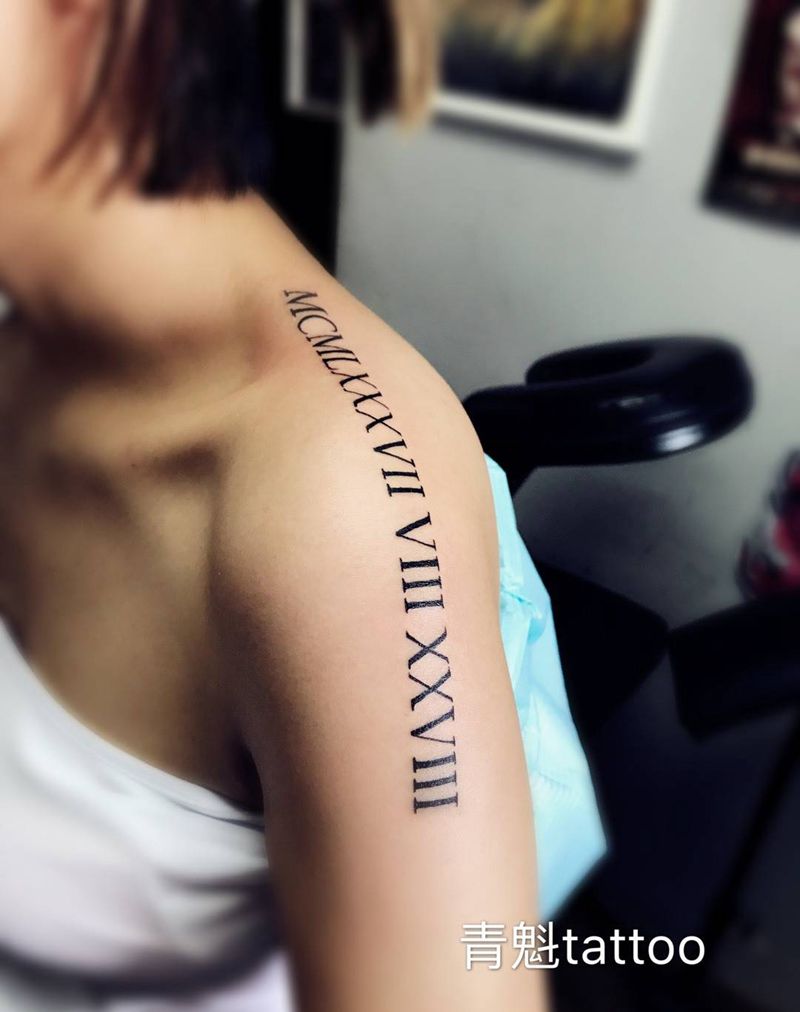 罗马数字纹身图片